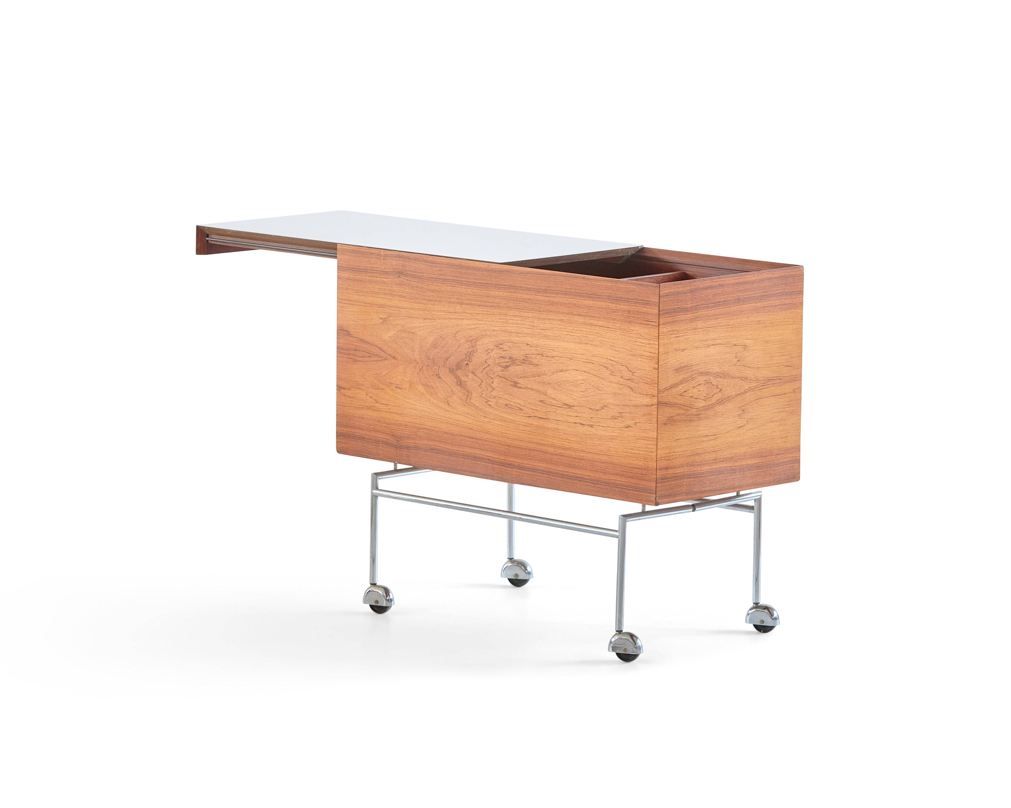 Rosewood Bar Cart by Poul Nörreklit for E. Pedersen, Denmark