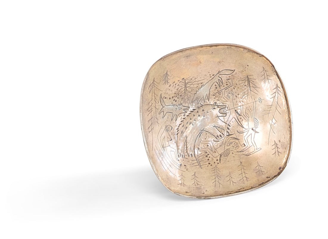 Important Tapio Wirkkala &quot;Bear Hunt&quot; Dish/Bowl, 1948