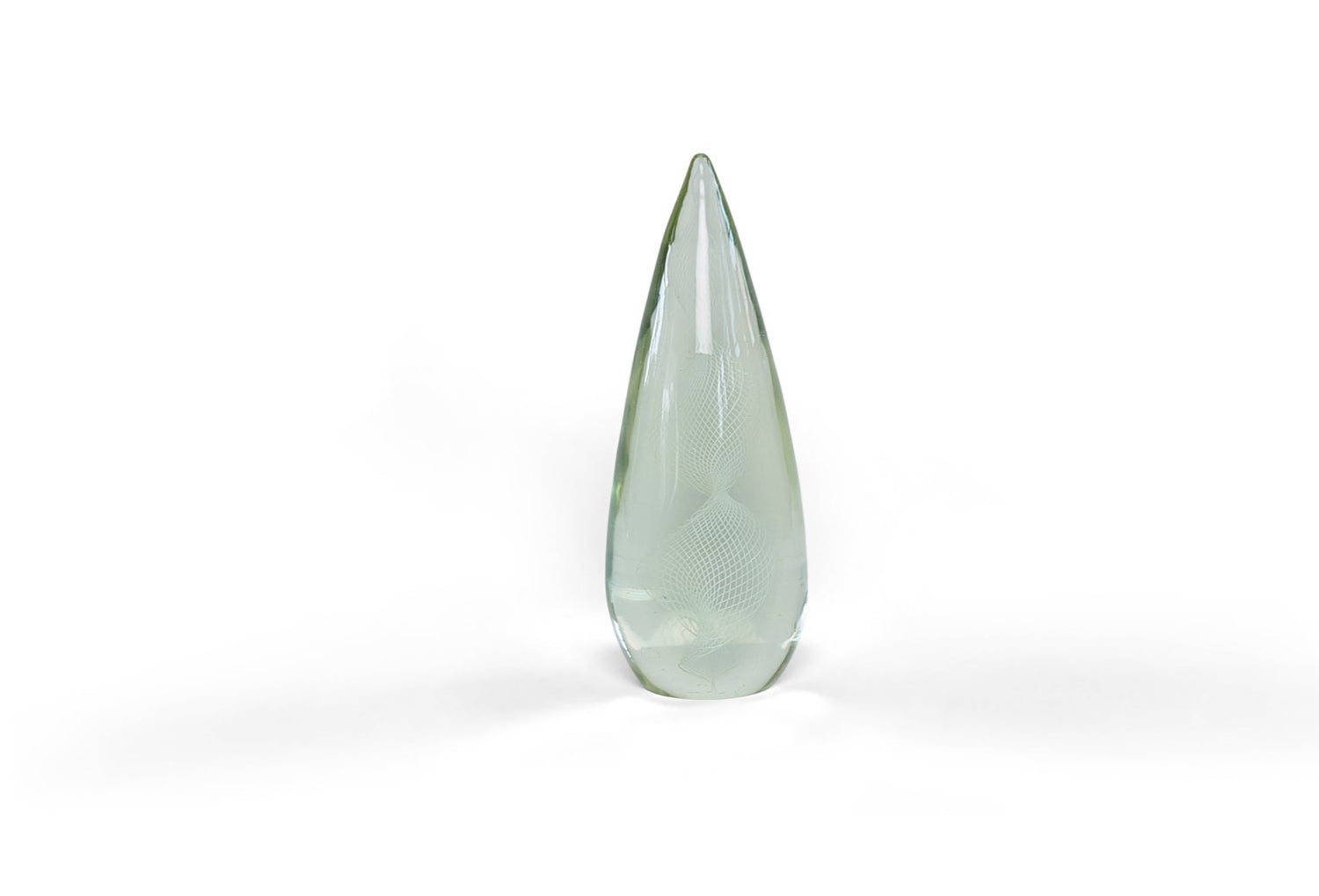 A Large Hand-Blown Glass Obelisk with Internal Canes or Filigrana