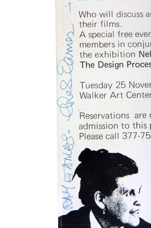 Incredibly rare Ray and Charles Eames autographed ephemera