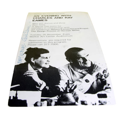 Incredibly rare Ray and Charles Eames autographed ephemera