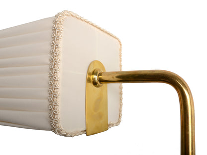 Paavo Tynell Silk Shade Wall Sconce in Solid Brass