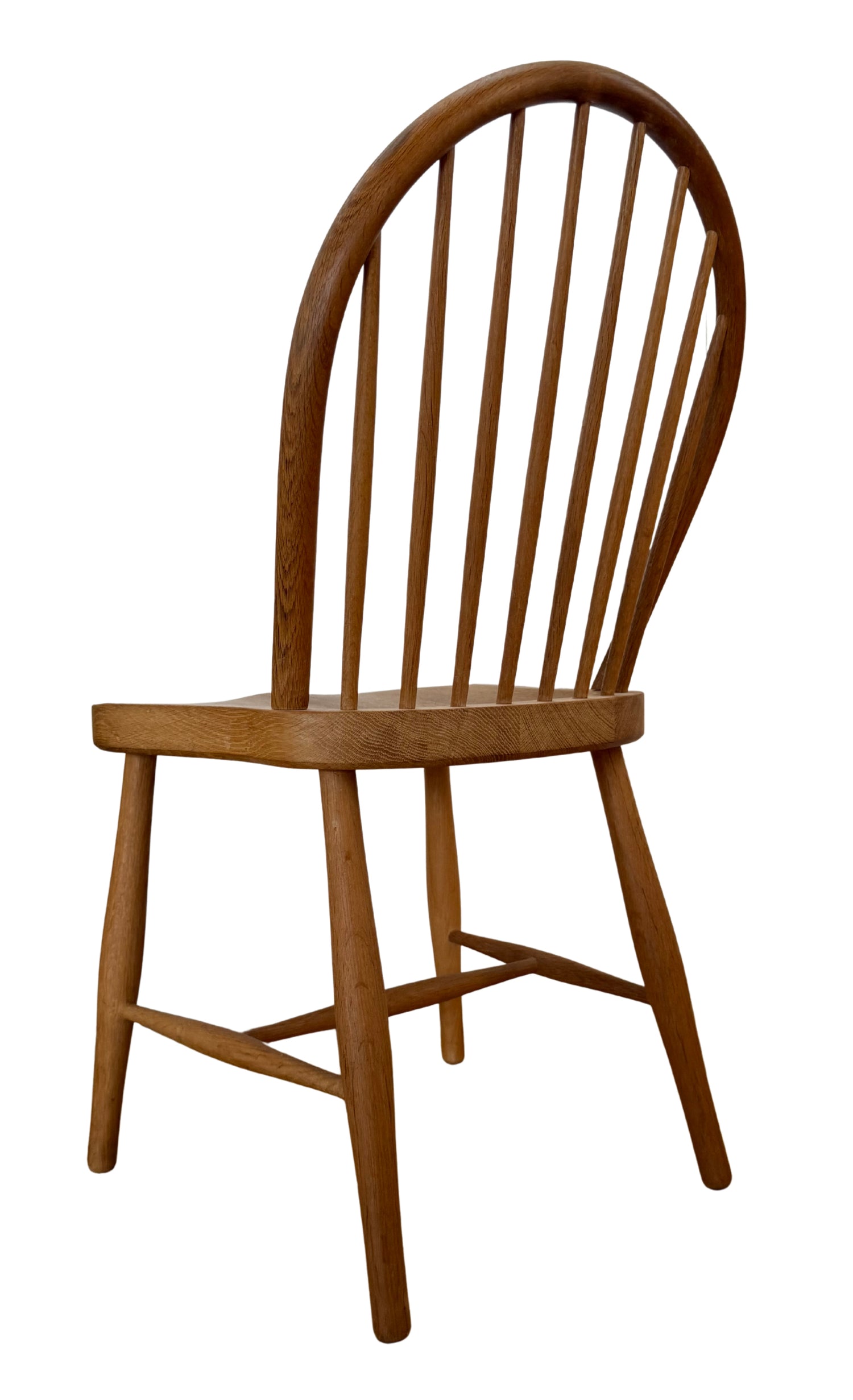 Fritz Henningsen for Carl Hansen Armless Windsor Chairs in Solid Oak