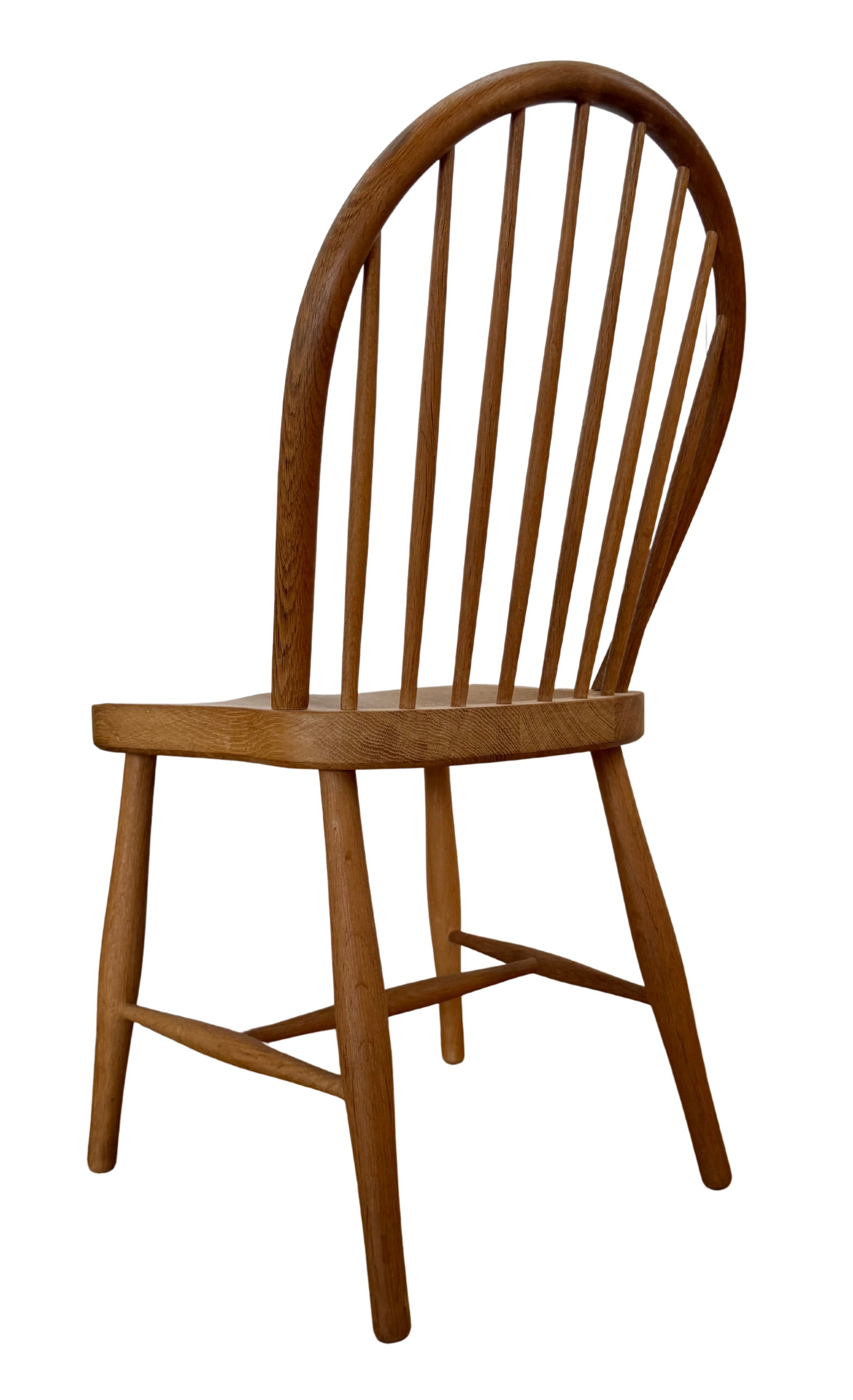 Fritz Henningsen for Carl Hansen Armless Windsor Chairs in Solid Oak