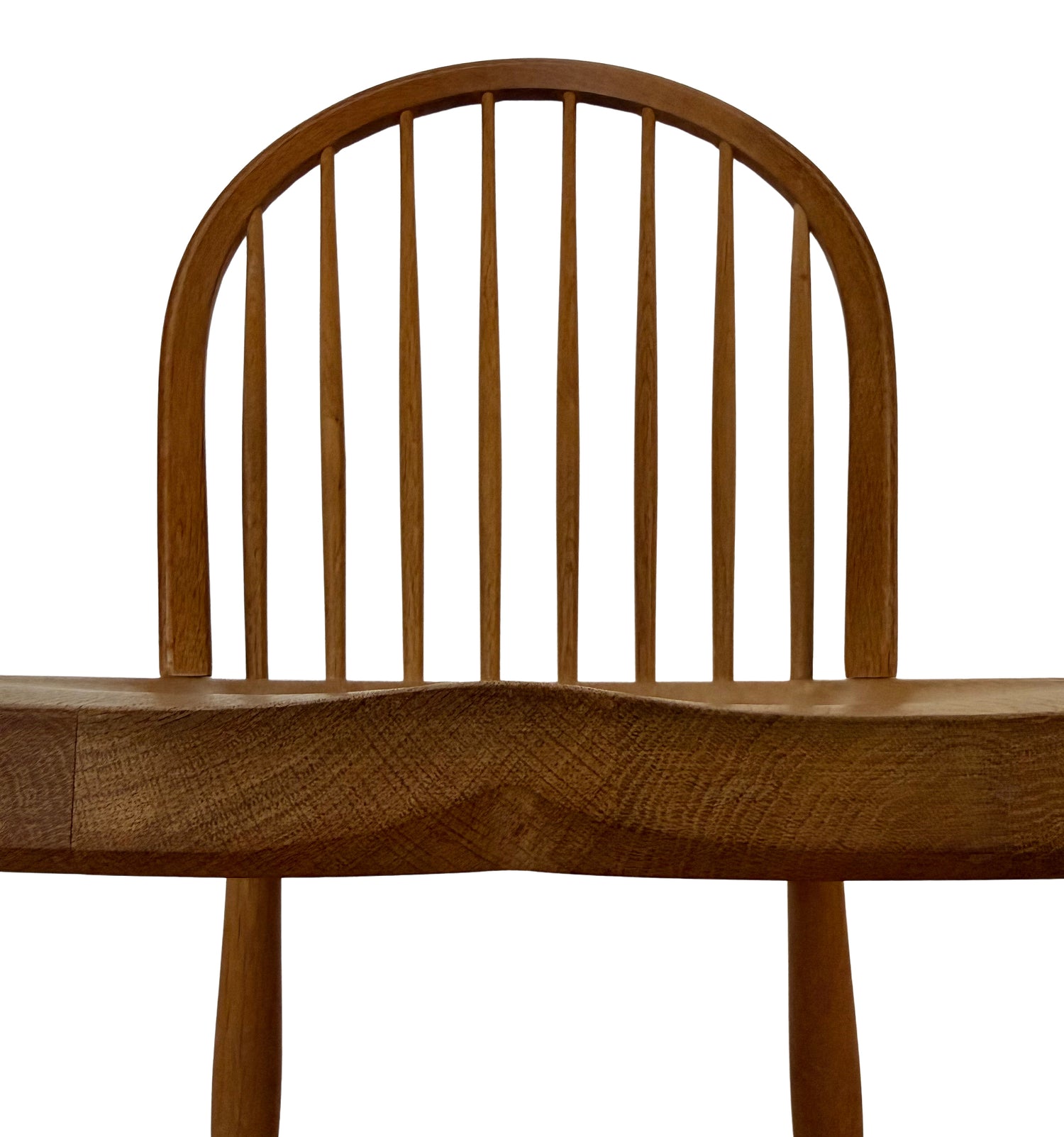 Fritz Henningsen for Carl Hansen Armless Windsor Chairs in Solid Oak